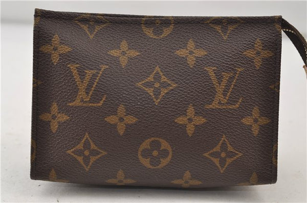 Auth Louis Vuitton Monogram Poche Toilette 15 Cosmetics Pouch M47546 LV 0815E