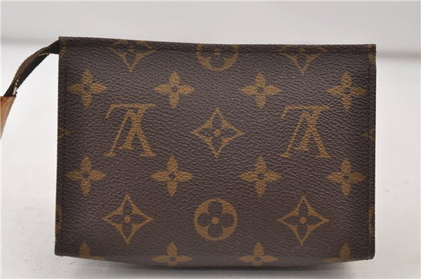 Auth Louis Vuitton Monogram Poche Toilette 15 Cosmetics Pouch M47546 LV 0815E