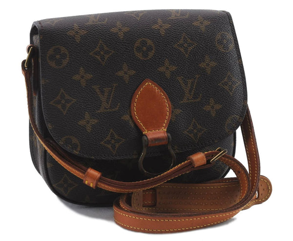 Auth Louis Vuitton Monogram Saint Cloud MM Shoulder Cross Bag M51243 LV 0816D