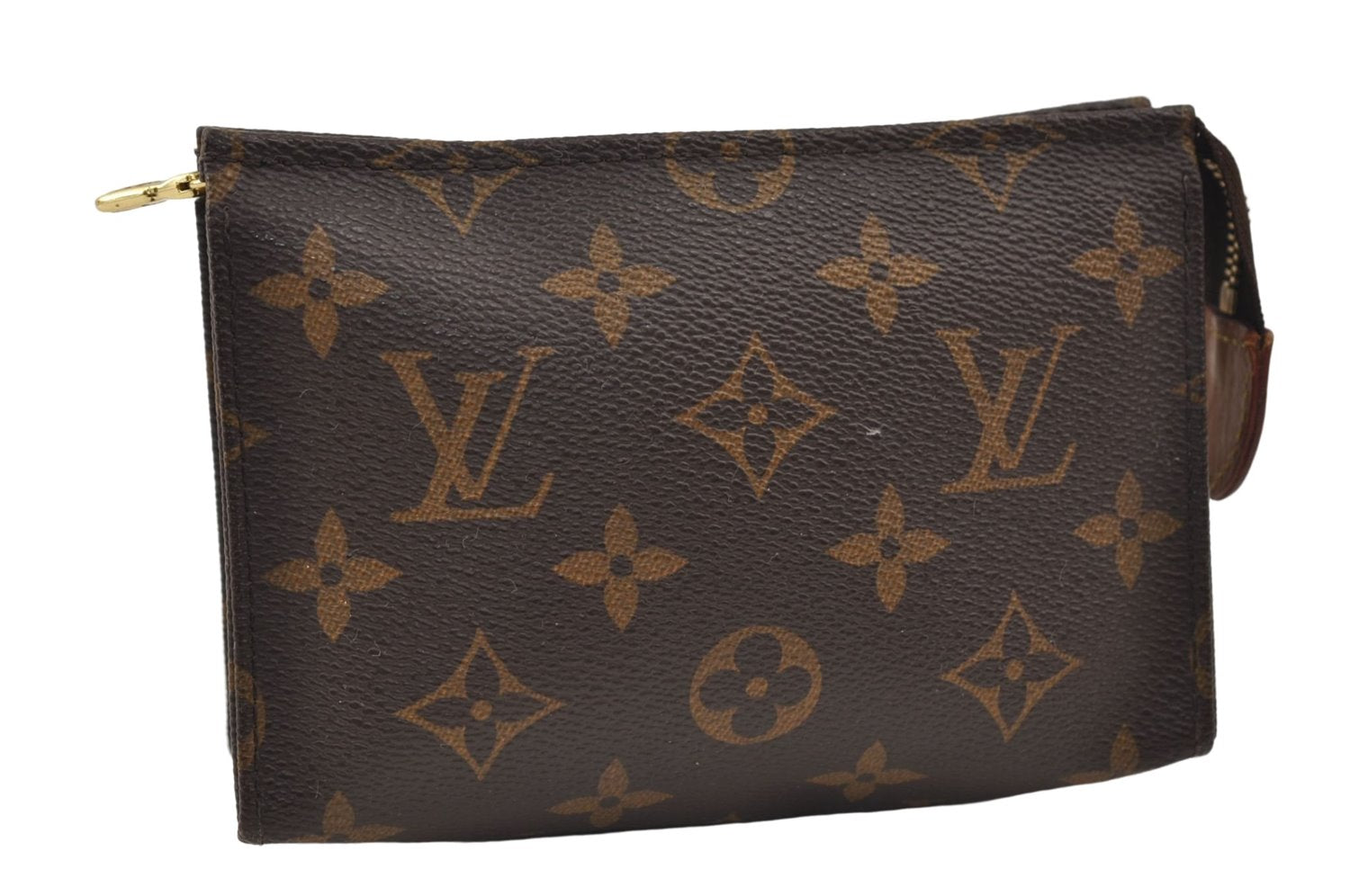 Auth Louis Vuitton Monogram Poche Toilette 15 Cosmetics Pouch M47546 LV 0816E