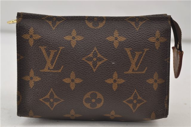 Auth Louis Vuitton Monogram Poche Toilette 15 Cosmetics Pouch M47546 LV 0816E