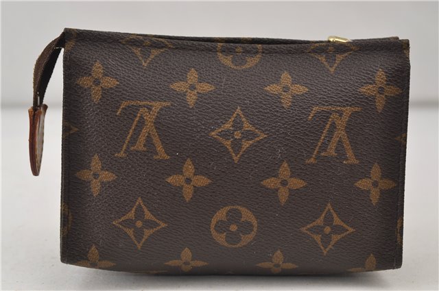 Auth Louis Vuitton Monogram Poche Toilette 15 Cosmetics Pouch M47546 LV 0816E