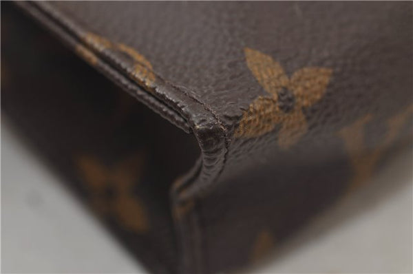 Auth Louis Vuitton Monogram Poche Toilette 15 Cosmetics Pouch M47546 LV 0816E