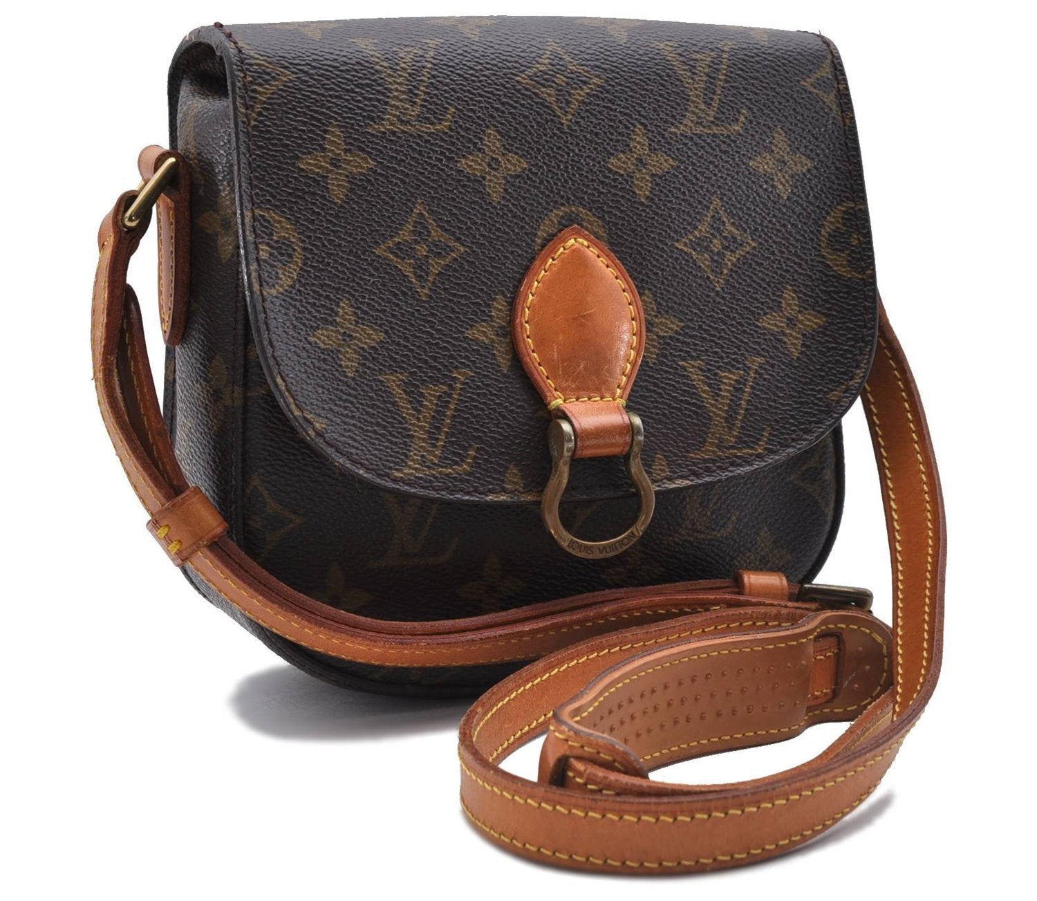 Auth Louis Vuitton Monogram Saint Cloud PM Shoulder Cross Bag M51244 LV 0819D