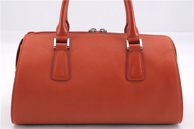 Authentic BURBERRY Vintage Leather Shoulder Hand Bag Purse Orange 0820E