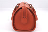 Authentic BURBERRY Vintage Leather Shoulder Hand Bag Purse Orange 0820E