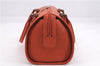 Authentic BURBERRY Vintage Leather Shoulder Hand Bag Purse Orange 0820E