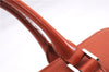 Authentic BURBERRY Vintage Leather Shoulder Hand Bag Purse Orange 0820E