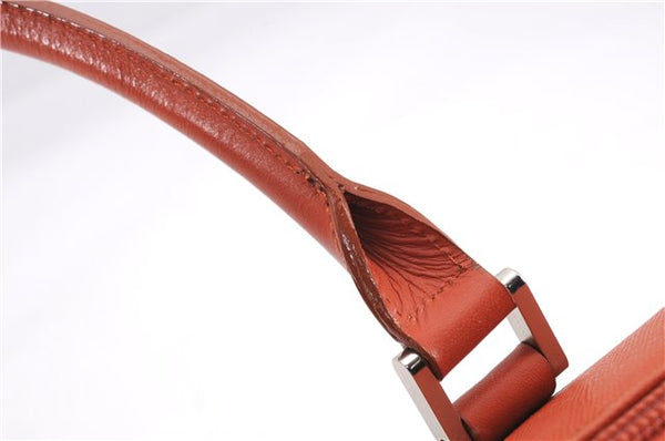 Authentic BURBERRY Vintage Leather Shoulder Hand Bag Purse Orange 0820E