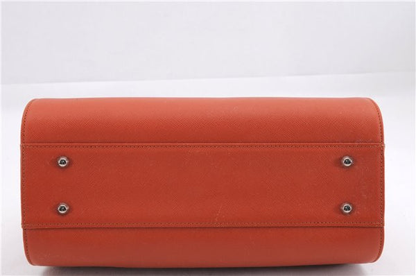 Authentic BURBERRY Vintage Leather Shoulder Hand Bag Purse Orange 0820E