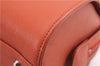 Authentic BURBERRY Vintage Leather Shoulder Hand Bag Purse Orange 0820E