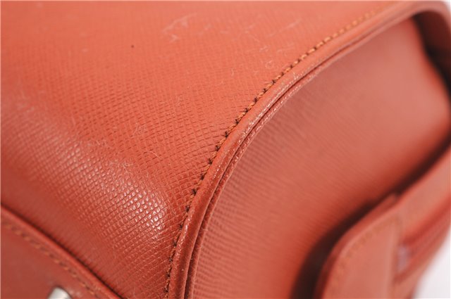 Authentic BURBERRY Vintage Leather Shoulder Hand Bag Purse Orange 0820E