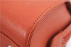 Authentic BURBERRY Vintage Leather Shoulder Hand Bag Purse Orange 0820E