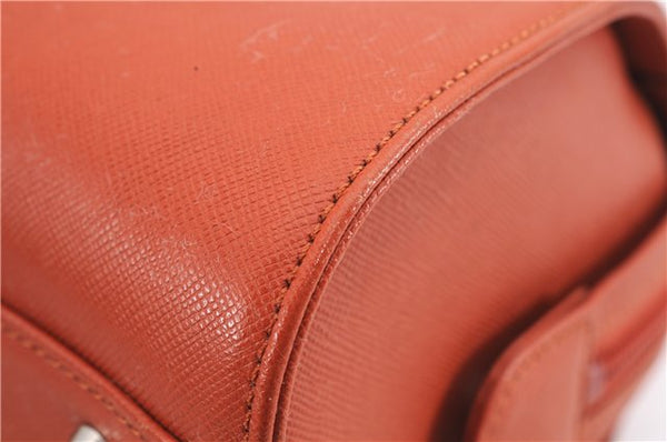 Authentic BURBERRY Vintage Leather Shoulder Hand Bag Purse Orange 0820E