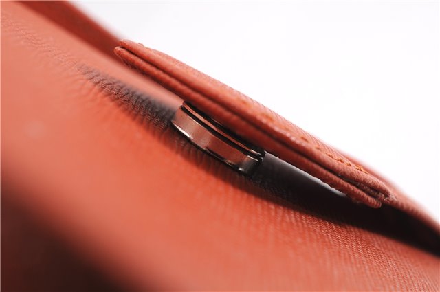 Authentic BURBERRY Vintage Leather Shoulder Hand Bag Purse Orange 0820E