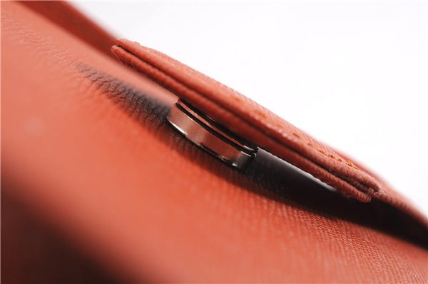 Authentic BURBERRY Vintage Leather Shoulder Hand Bag Purse Orange 0820E