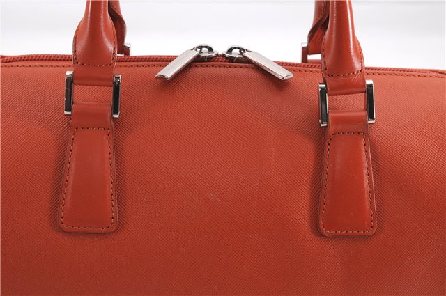 Authentic BURBERRY Vintage Leather Shoulder Hand Bag Purse Orange 0820E