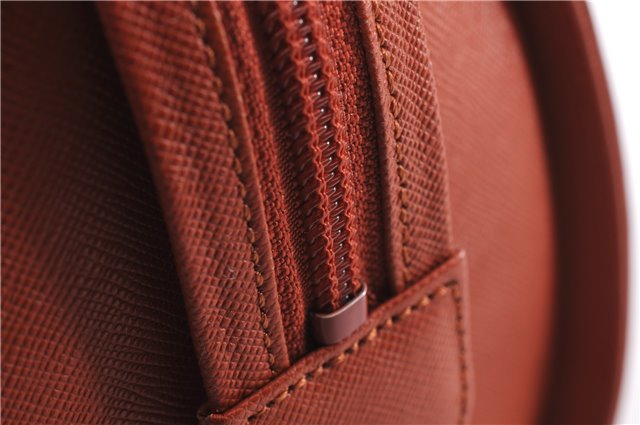 Authentic BURBERRY Vintage Leather Shoulder Hand Bag Purse Orange 0820E