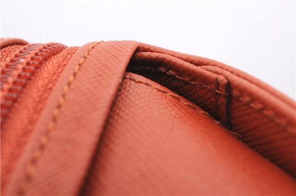 Authentic BURBERRY Vintage Leather Shoulder Hand Bag Purse Orange 0820E