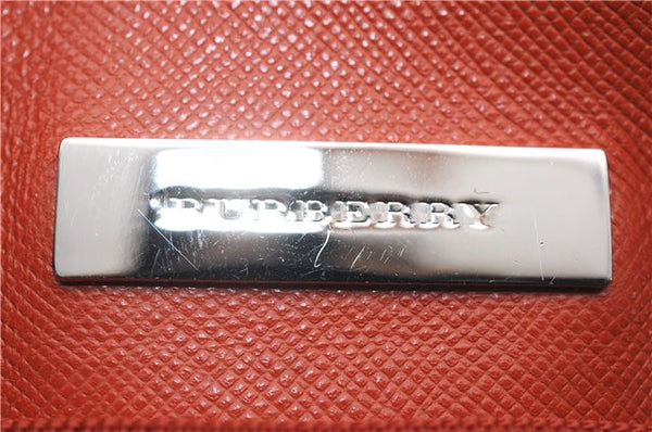 Authentic BURBERRY Vintage Leather Shoulder Hand Bag Purse Orange 0820E