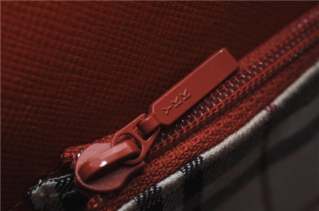 Authentic BURBERRY Vintage Leather Shoulder Hand Bag Purse Orange 0820E
