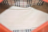 Authentic BURBERRY Vintage Leather Shoulder Hand Bag Purse Orange 0820E