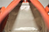 Authentic BURBERRY Vintage Leather Shoulder Hand Bag Purse Orange 0820E