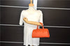 Authentic BURBERRY Vintage Leather Shoulder Hand Bag Purse Orange 0820E