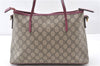 Authentic GUCCI Vintage 2Way Shoulder Hand Bag GG PVC Leather 353440 Brown 0822G