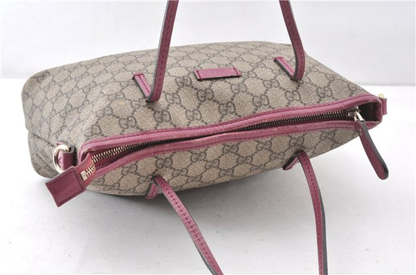 Authentic GUCCI Vintage 2Way Shoulder Hand Bag GG PVC Leather 353440 Brown 0822G