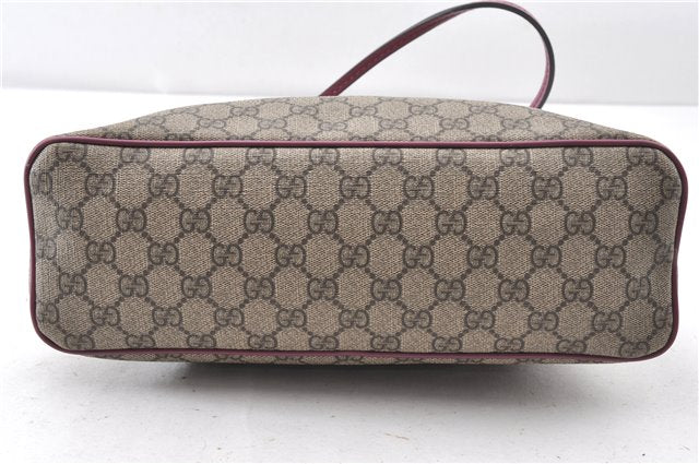 Authentic GUCCI Vintage 2Way Shoulder Hand Bag GG PVC Leather 353440 Brown 0822G