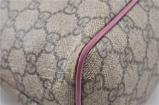 Authentic GUCCI Vintage 2Way Shoulder Hand Bag GG PVC Leather 353440 Brown 0822G