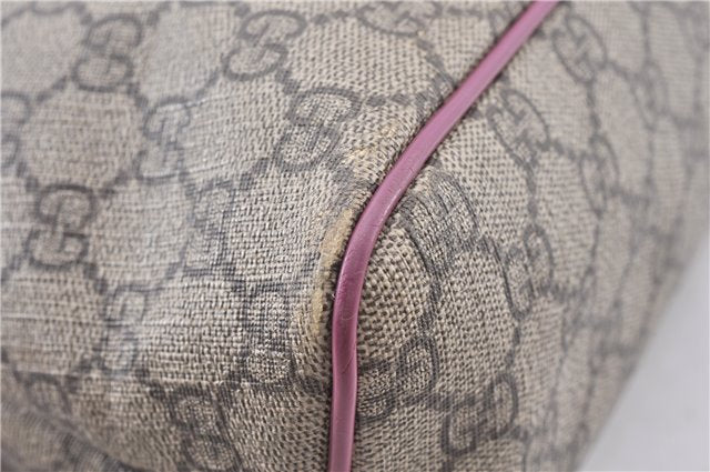 Authentic GUCCI Vintage 2Way Shoulder Hand Bag GG PVC Leather 353440 Brown 0822G