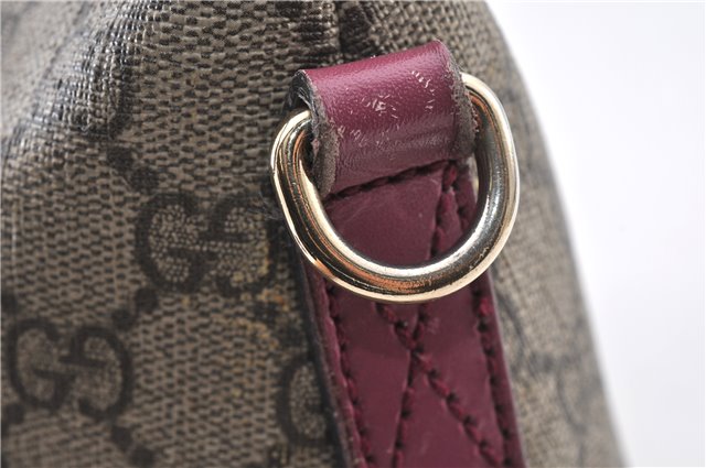 Authentic GUCCI Vintage 2Way Shoulder Hand Bag GG PVC Leather 353440 Brown 0822G