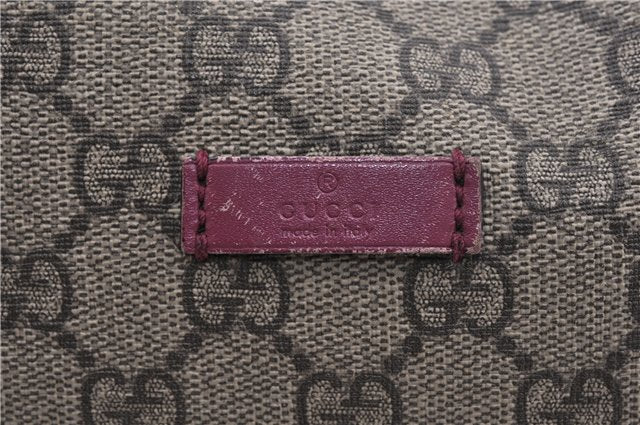 Authentic GUCCI Vintage 2Way Shoulder Hand Bag GG PVC Leather 353440 Brown 0822G