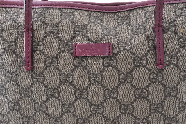 Authentic GUCCI Vintage 2Way Shoulder Hand Bag GG PVC Leather 353440 Brown 0822G