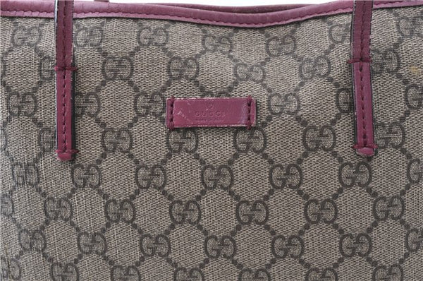 Authentic GUCCI Vintage 2Way Shoulder Hand Bag GG PVC Leather 353440 Brown 0822G