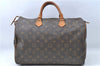 Authentic Louis Vuitton Monogram Speedy 35 Hand Boston Bag M41524 LV 0823B