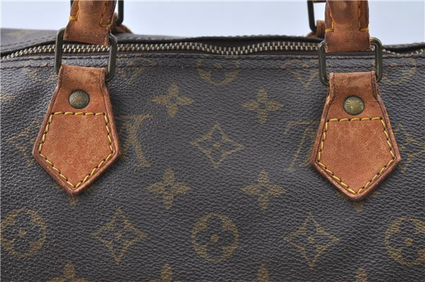 Authentic Louis Vuitton Monogram Speedy 35 Hand Boston Bag M41524 LV 0823B