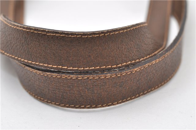 Authentic GUCCI Vintage Shoulder Tote Bag GG PVC Leather Brown 0825G