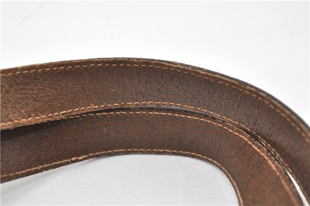 Authentic GUCCI Vintage Shoulder Tote Bag GG PVC Leather Brown 0825G