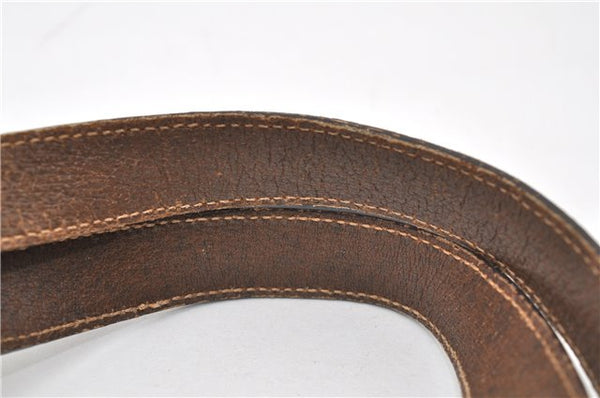 Authentic GUCCI Vintage Shoulder Tote Bag GG PVC Leather Brown 0825G