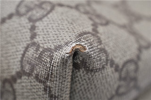 Authentic GUCCI Vintage Shoulder Tote Bag GG PVC Leather Brown 0825G