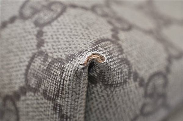 Authentic GUCCI Vintage Shoulder Tote Bag GG PVC Leather Brown 0825G