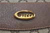 Authentic GUCCI Vintage Shoulder Tote Bag GG PVC Leather Brown 0825G