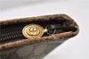 Authentic GUCCI Vintage Shoulder Tote Bag GG PVC Leather Brown 0825G