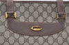 Authentic GUCCI Vintage Shoulder Tote Bag GG PVC Leather Brown 0825G