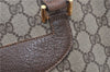 Authentic GUCCI Vintage Shoulder Tote Bag GG PVC Leather Brown 0825G