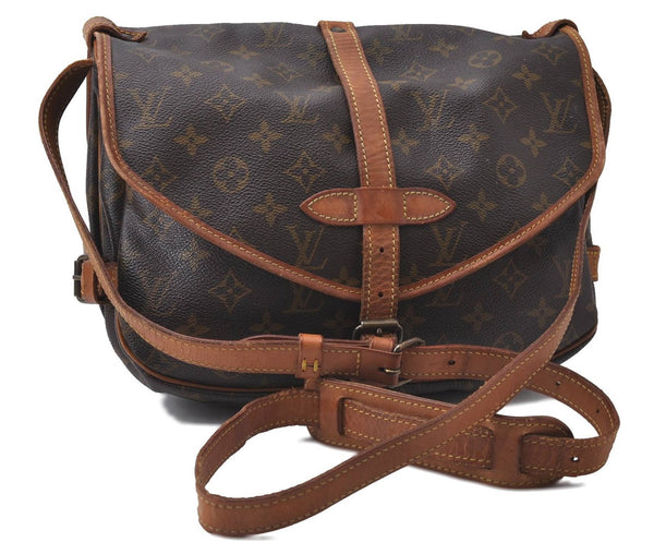 Auth Louis Vuitton Monogram Saumur 30 Shoulder Cross Body Bag M42256 LV 0826D