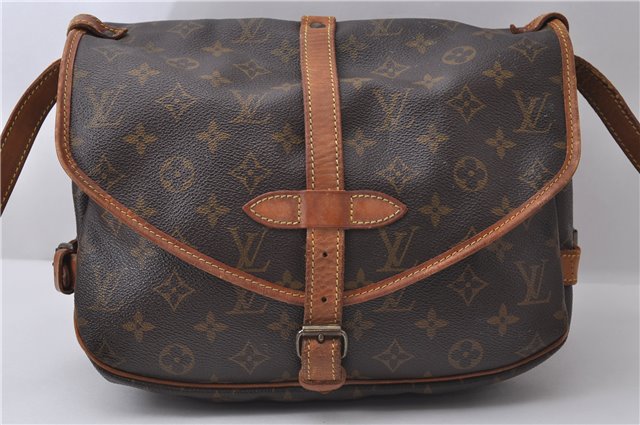 Auth Louis Vuitton Monogram Saumur 30 Shoulder Cross Body Bag M42256 LV 0826D